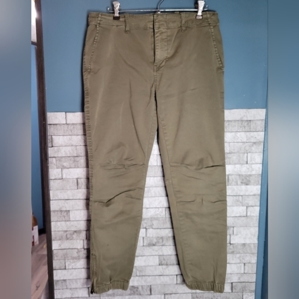 Stonefield Sinclair Olive Denim Jogger Pant Zip Ankle Size‎ 30x27